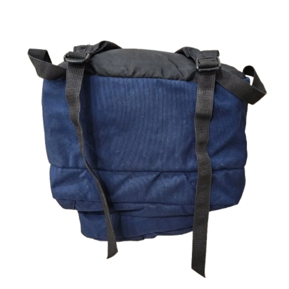 90s Vintage Jansport Navy Blue Classic Backpack | Made in USA | Triple Zip